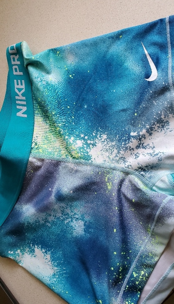 Womens Nike Pro Galaxy spandex shorts